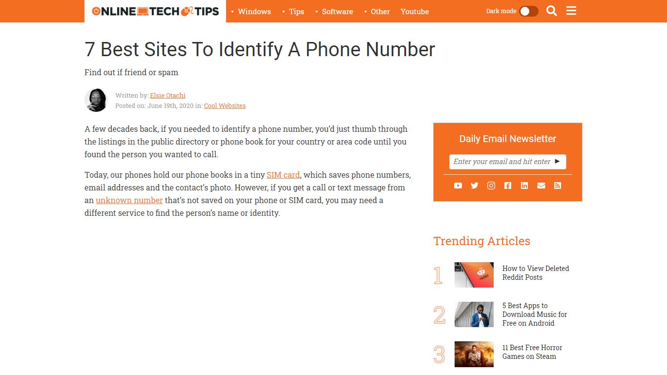 7 Best Sites To Identify A Phone Number - Online Tech Tips